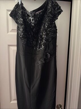 dress vfemage pleated Kay Unger Lilah Rosette Pleated Dress 4 Multi Floral Chiffon One-Shoulder Formal